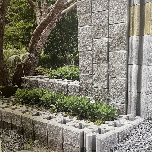보도블럭 디자인 경계석 담장블럭 보강토 식생블럭 인테리어벽돌 시멘트벽돌 콘크리트 옹벽 아트블럭, 레드, 1개