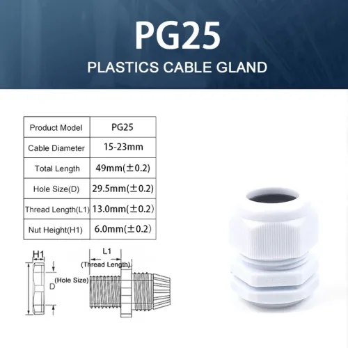 10PCS PG7-PG36 시리즈 방수 케이블 글랜드 엔트리 IP68 PG7 9 11 13.5 16 19 21 25 29 36 (3-6.5mm 나일론