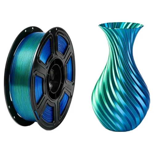 투톤 실크광택 PLA Silk 필라멘트 1.75mm 1kg FDM 3D프린터 소재, 블루 실버/Blue Silver, PLA Silk 투톤