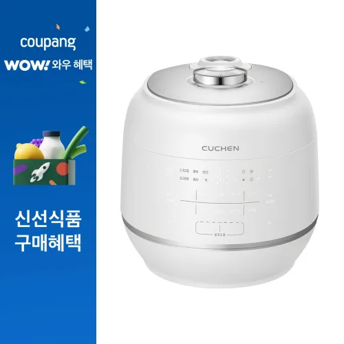 쿠첸 121 플러스 올스테인레스 전기압력밥솥 10인용, CRT-RPS1071W, NATURE WHITE