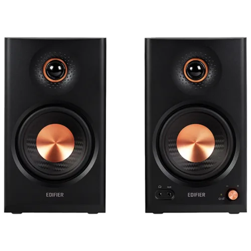 에디파이어 바이앰프 2.0 스튜디오 모니터 스피커 110w 블루투스6.0 LDAC 50Hz-40 kHz 글로벌버전 유럽형코드,MR4 MKII, 블랙, MR4 MKII
