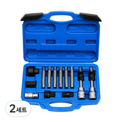 Kuntech 차량 발전기 풀리 탈착 공구 교체 수리 자동차 정비 전용 도구, 2세트, KT5075-파란색