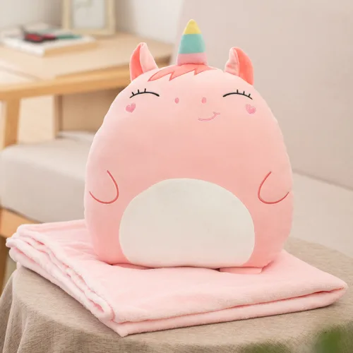 므뮤 예쁜 동물 캐릭터 인형 쿠션 무릎담요
