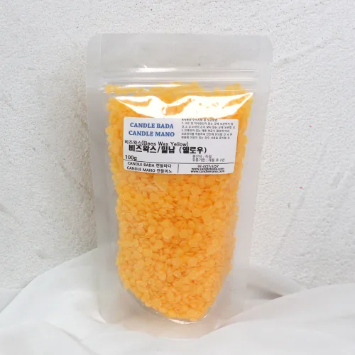 캔들바다 비즈왁스 밀납(옐로우) 천연 밀랍 /비정제, 500g