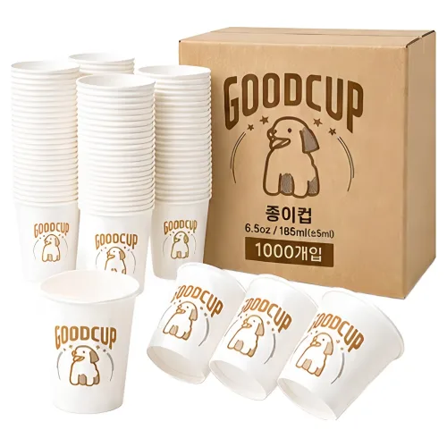 리빙가을 굿컵 일회용 종이컵 185ml 6.5oz