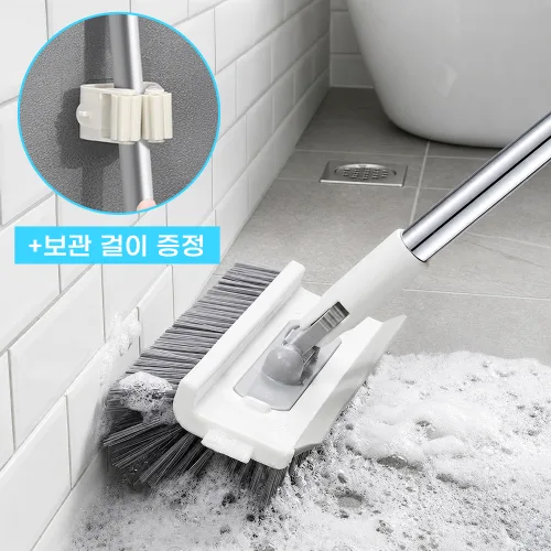 리빙채널 5in1 v자 화장실 바닥 청소솔, 화이트, 1개