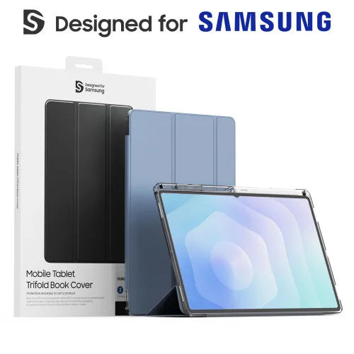 삼성 SMAPP 정품 갤럭시 탭 S11 A11 트리폴드 북커버 (갤럭시 탭 S11 Ultra / 갤럭시 탭 A11 Puls), 1개, 블랙