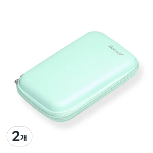 비잽 외장하드 파우치, 그린, 2개
