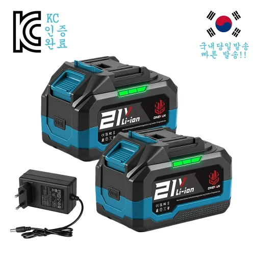 KC인증 18V-21V 전동공구 호환 리튬이온 배터리 928VF, 2개