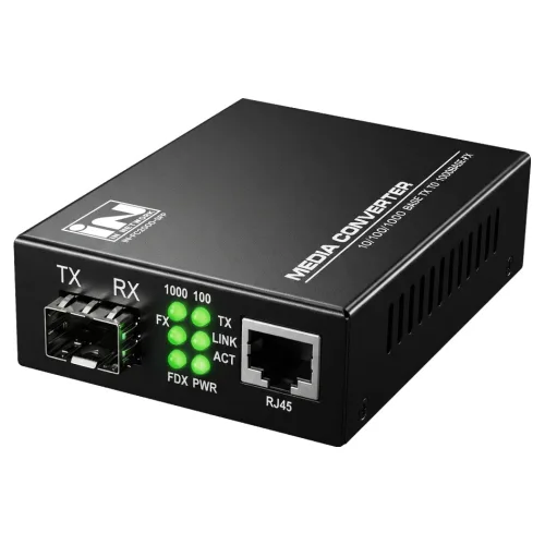 인네트워크 최대 120km지원 1Gbps 기가비트 광모듈 지빅 장착형 SFP 광 컨버터, 1개, IN-FC2000-SFP
