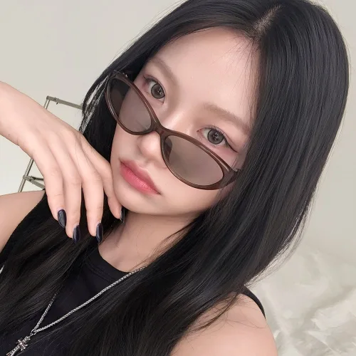 [데일리/휴양지] 슬림 오벌 선글라스 프레임 UV400 데일리룩