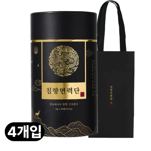 이뮨랩 침향면력단 침향25% 프리미엄 침향환 면역력, 명절 설날 선물세트, 4개, 240g