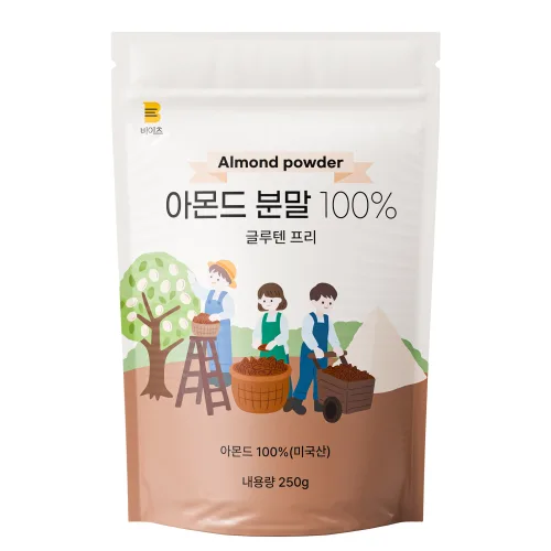 [첨가물 없이 아몬드 100%] 비이츠 글루텐프리 아몬드가루, 1개, 250g