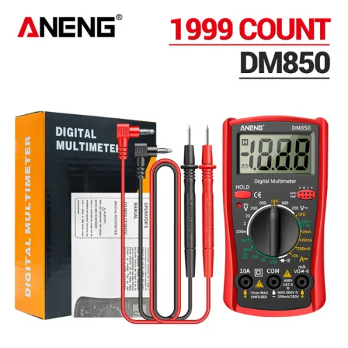 ANENG DM850 전문가용 디지털 멀티 자동 ACDC 전압 저항 전류계BT173 배터리 전압 테스터 전기공 도구