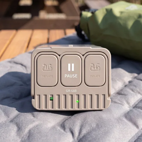4000mAh 내장형 자동 에어펌프 에어매트 전용 휴대용 캠핑 전동펌프, 카키색