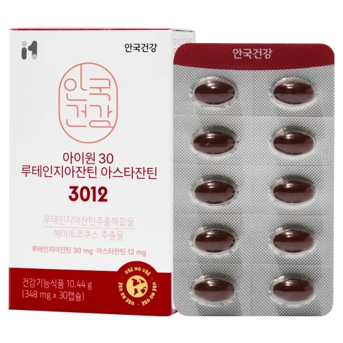 안국건강 아이원30 루테인지아잔틴 아스타잔틴 3012, 30정, 1개