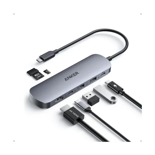 앤커 USB-C 7-in-1 4K HDMI 허브 A83D2, 1개, 실버
