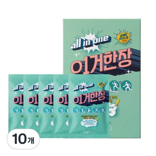 여행갈때 이거한장 올인원 트래블샤워타올 한장으로 끝내는 여행샤워준비 상쾌한바다, 10개, 40g