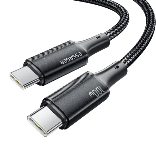 Essager E Marker 칩 PD 100W C to C타입 초고속 충전 케이블 2개입, 2m, 블랙, 2개