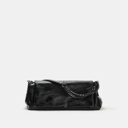 [정품]자라 락 플랩 숄더백 크림 블랙 유나백 ZARA 2color