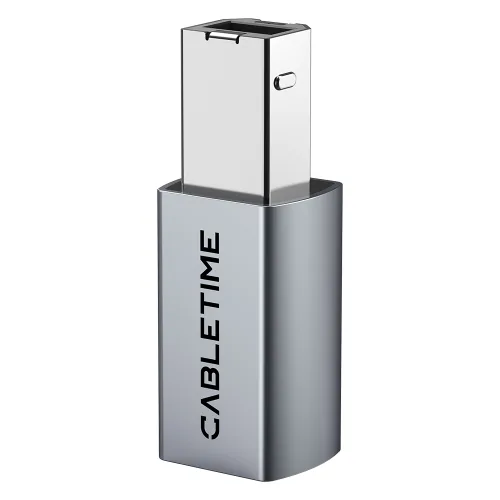 케이블타임 USB B Male to C타입 Female 프린터 변환 젠더, 1개, CCB2G