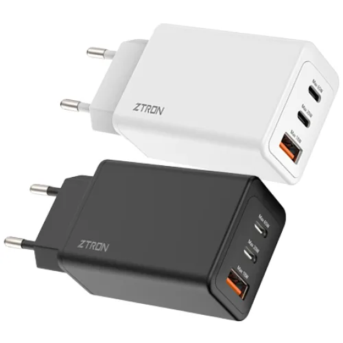 지트론 초고속충전기 65W PPS PD QC3,0 3포트 충전기 C to C 케이블 포함구성, 화이트+CtoC케이블, 1세트