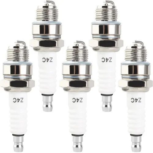 QAZAKY 5개입 스파크 플러그 Z4C 49cc 50cc 66cc 70cc 80cc 2행정 엔진용 모터 구동 자전거 모페드 스쿠터 야마하 JOG50 90 ZX50 DIO50