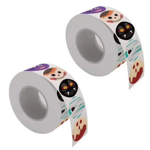 할로윈 스티커 귀여운캐릭터 500개입 1롤 38mm, 2롤