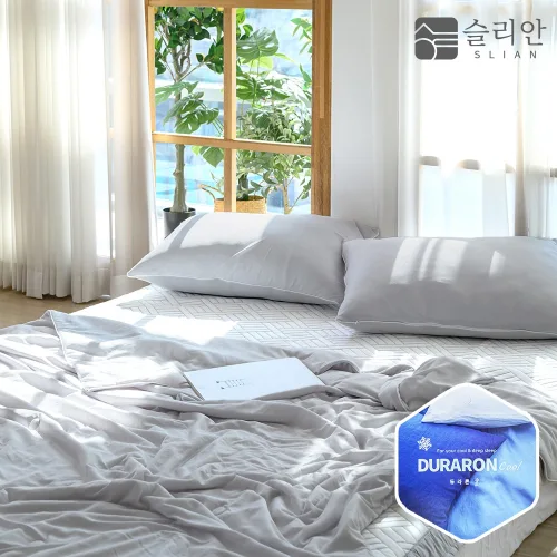 슬리안 시원한 여름 쿨 차렵 냉감이불 듀라론 냉감패드 세트