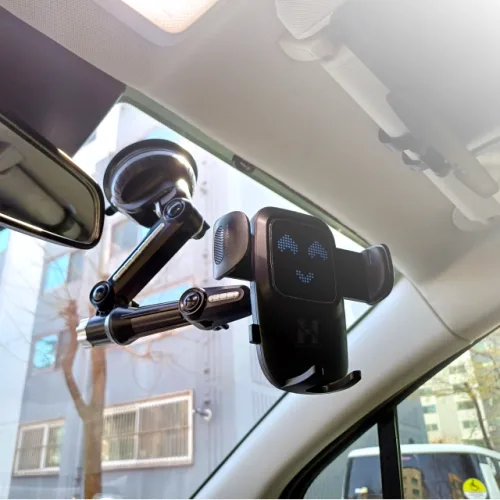 인더비클 앞유리 SUV 핸드폰거치대 화물차거치대 대형트럭용, 1개, 블랙