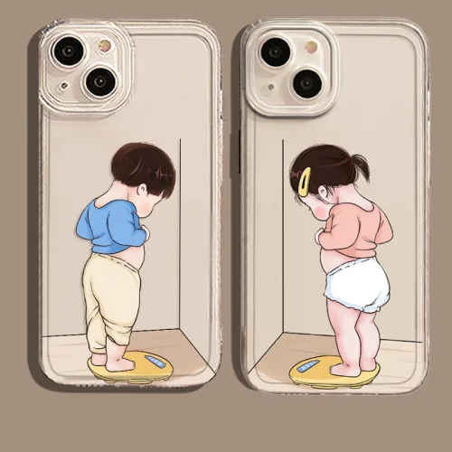 아이폰 귀여운 아기 커플 투명범퍼 케이스