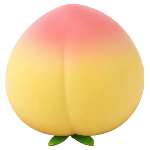 피넬 복숭아 말랑이 스퀴시 스트레스 해소 볼, 옐로우, 100g, 1개