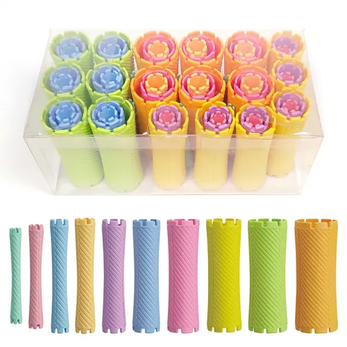 다다올 볼륨롯드 세트 1호-10호 60개 다양한 사이즈 펌롯드 헤어롯드, 1세트
