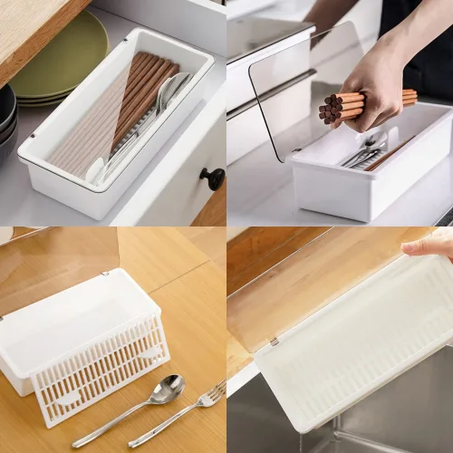 주방 싱크대 수저 정리함 케이스 통 물빠짐 업소용 식당 대용량
