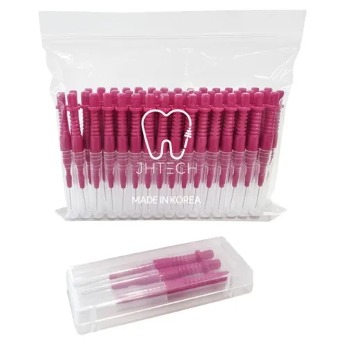 스마일브러쉬 치간 칫솔 I형 SSSS 레드, 0.6mm, 50개입, 1개