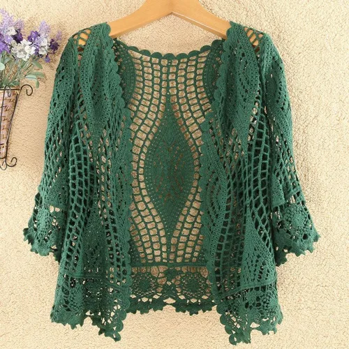 춘게엘 여성 여름신상 니트 가디건 숏기장 자외선차단 아우터 겉걸이 S~5XL