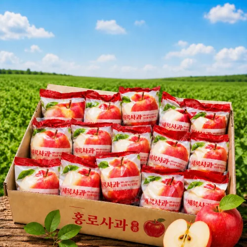 [하루딱50박스] 최대15brix 세척사과 껍질째먹는 햇사과, 1박스, 3kg