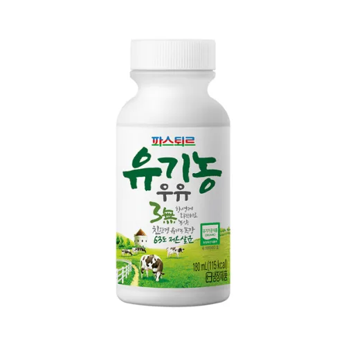 파스퇴르 냉장우유 유기농우유 180ml, 14개, 180ml