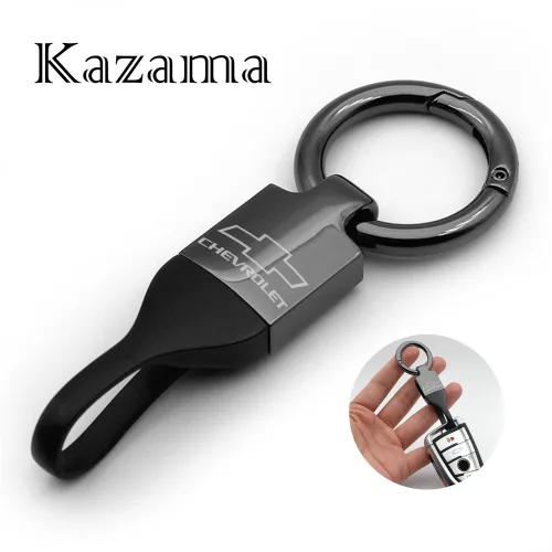 Kazama 자동차열쇠고리 다용도 차량용 일상용 고급 아연 합금 TPU 고무  재질 우수한 내구성 분실 방지 각인 포함 가능한 차키링 키홀더 F245 호환