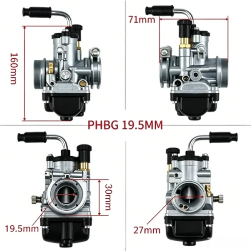 PHBG Delto Dellorto 17.5mm 19.5mm 21mm AS/AD 2-4 스트로크 스쿠터 모페드 50CC 50-110cc 엔진 Motorycycle Racing 기화