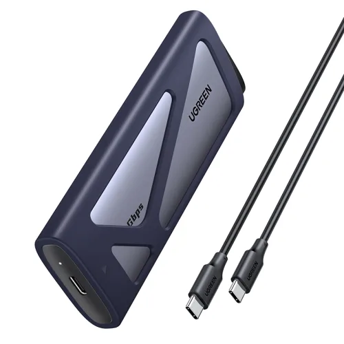 UGREEN 유그린 20Gbps M.2 NVMe SATA SSD 외장하드 케이스 USB 3.2 Gen 2x2 인클로저 알루미늄 방열 8TB 지원 써멀패드 포함 C타입 케이블 동봉, 1개, CM767