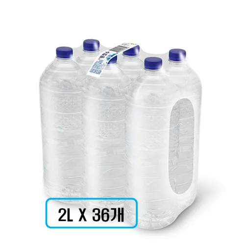 생수전문배송 강원평창수 무라벨 2L 36병 (유라벨/무라벨 랜덤발송), 36개