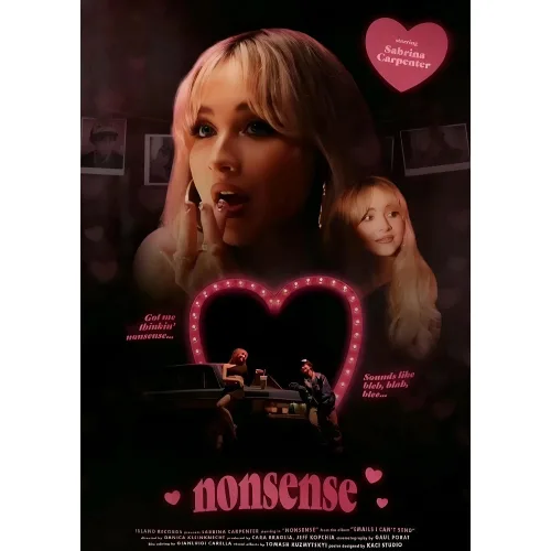 가수 Sabrina Carpenter 초상화 포스터 스티커 벽 아트 인쇄 방수 홈 거실 침대 룸 바 미적 장식