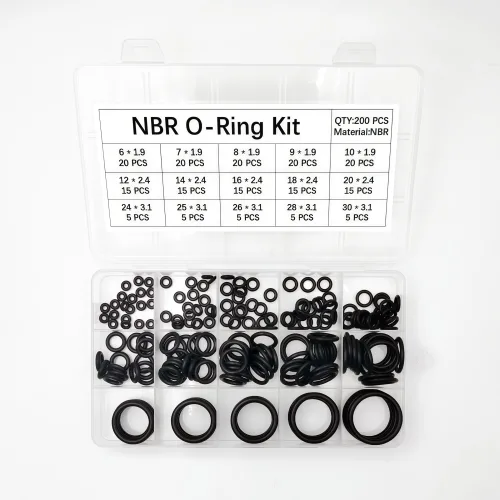 O링 수리 세트 200PCS 니트릴 고무 NBR 방수 씰링 15종 사이즈 수납케이스 가전 자동차 배관 수리용, 1세트