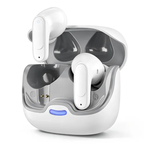 TECNONEXO 무선 블루투스 이어폰 커널형 블루투스 5.4 Hi-Fi 고음질 저지연, 화이트, LX-96
