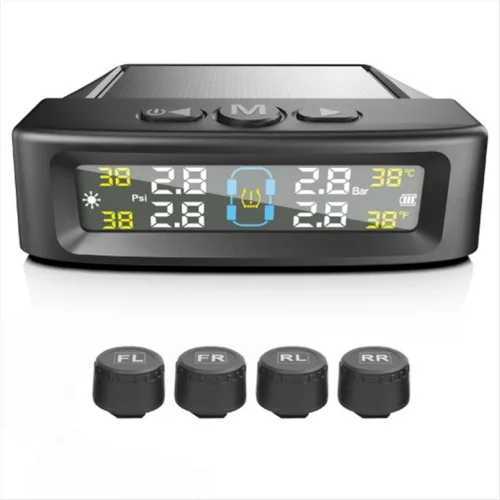 자동차 외부 타이어 압력 센서 태양 광 발전 TPMS 타이어 압력 모니터링 시스템 타이어 알람 디지털 디스플레이