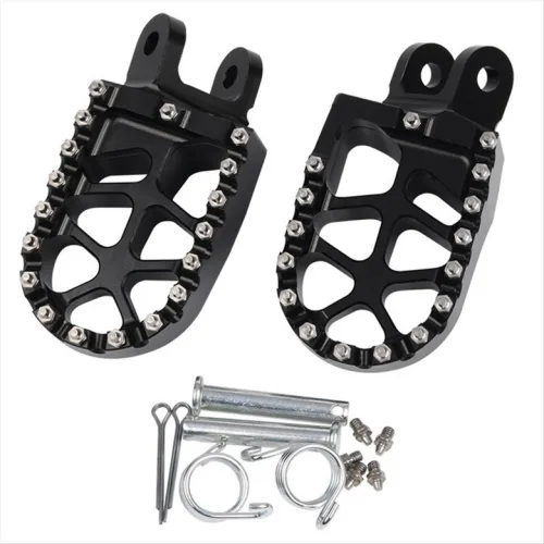 kawasaki KLX250 KLX250R KLX250S KLX650 1994-2020 BLACK를위한 먼지 자전거 오토바이 알루미늄 합금 풋 페그 풋 페달 페달