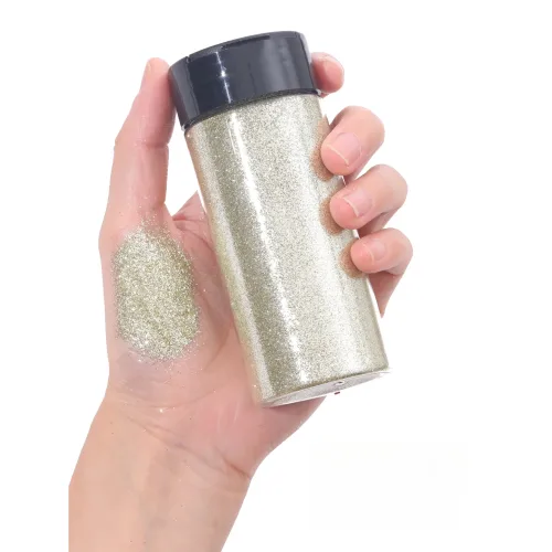 네일 글리터 메탈릭 컬러 초미세 0.2mm(1/128) PET 80g 레진 슬라임 DIY 네일 액세서리용, 1개, 초미세 메탈릭 샴페인 골드