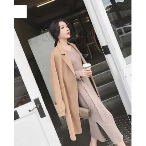 고급 여성 골지 원피스