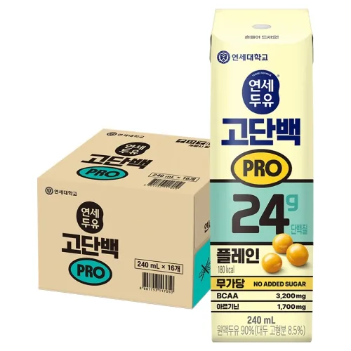 연세두유 고단백 Pro 플레인, 16개, 240ml